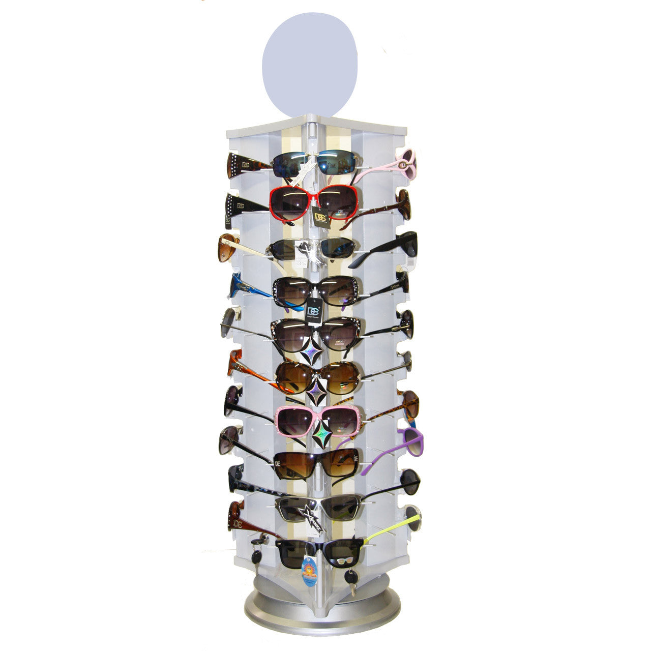 SSN 44-Count Rotating Sunglasses Display Rack - (Glasses Not Included)