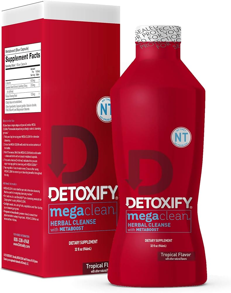 Detoxify | Mega Clean | Herbal Cleanse with Metaboost | 32oz | Tropical Flavor
