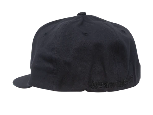 RAW | Flat Bill Baseball Cap | Black on Black | Snapback with Poker Holder
