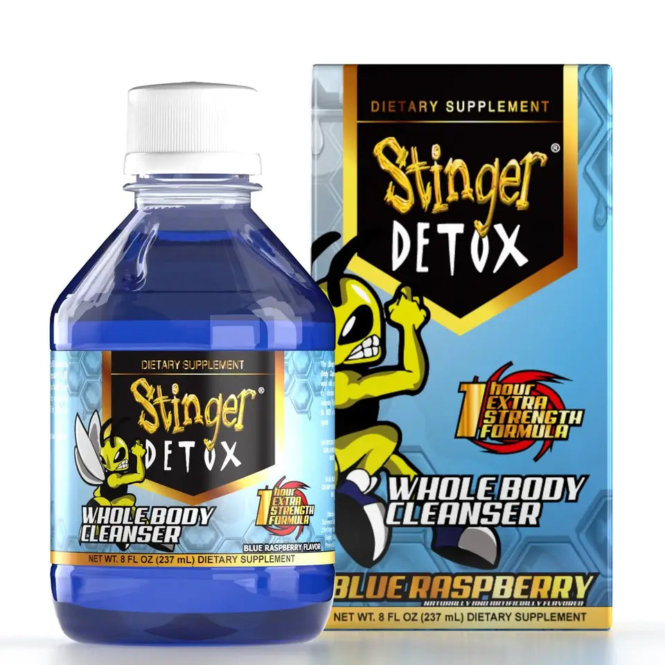 Stinger Detox | Whole Body Cleanser 1 Hr | 8 fl oz | Blue Raspberry