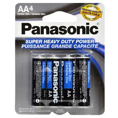 Panasonic Super Heavy Duty AA Batteries - 4-Pack for Low-Drain Devices